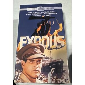 Exodus VHS Paul Newman MGM UA Home Video Epic Drama Vintage Movie 2 Tape Set
